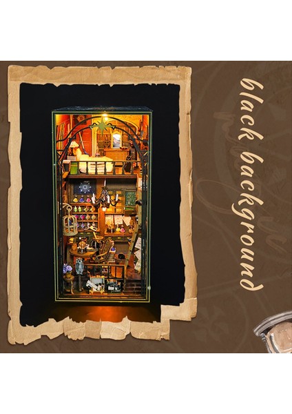 Dıy Kitap Nook Kiti Ahşap Bebek Evi 3D Bulma Bulma Montaj Modeli Inşaat Kitap Ana Dekorasyon (Yurt Dışından) modelleri