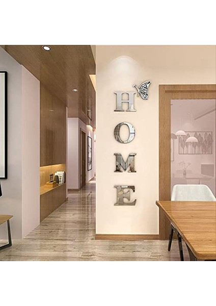 Duvar Dekor Mektup Işaretleri Akrilik Ayna Duvar Sticker Duvar Süslemeleri Oturma Odası Yatak Odası Ev Dekor Duvar, Siyah (Yurt Dışından) indirimleri