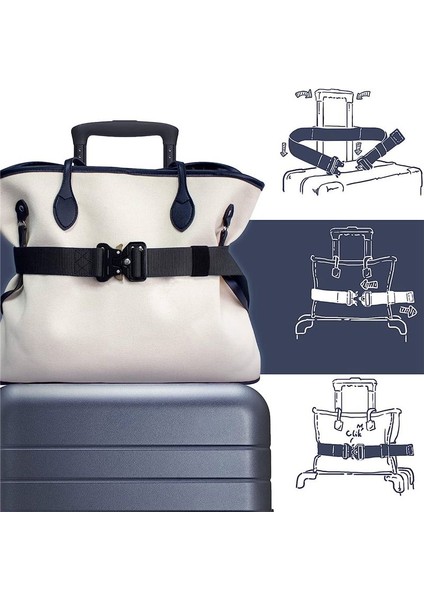 Bagaj Için Seyahat Kemeri - Şık ve Ayarlanabilir Çanta Için Çanta Bagaj Kayışı Ekle - Kadınlar ve Erkekler Için Havaalanı Seyahat (Yurt Dışından) modelleri