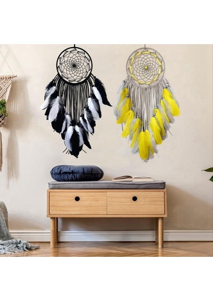 Dream Catcher El Yapımı Geleneksel Renkli Tüylü Rüya Kağıdı, Ev Duvar Dekorasyon Zanaat Süsü Dekor-C Için Asılı (Yurt Dışından) fiyatları