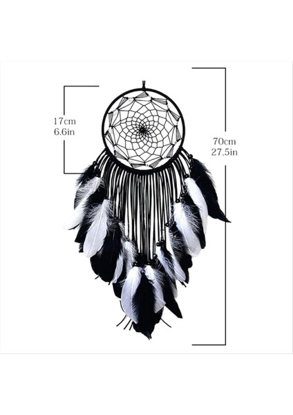 Dream Catcher El Yapımı Geleneksel Renkli Tüylü Rüya Kağıdı, Ev Duvar Dekorasyon Zanaat Süsü Dekor-C Için Asılı (Yurt Dışından) fırsatları