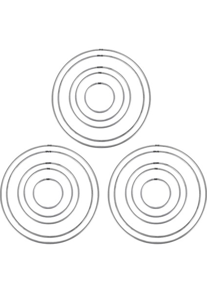 15 Adet Gümüş Dream Catcher Metal Yüzük Malzemeleri, Makrome Yüzükler, Çok Amaçlı Zanaat Projeleri Için Metal Çemberler 5 Boyutta (Yurt Dışından) fiyatları