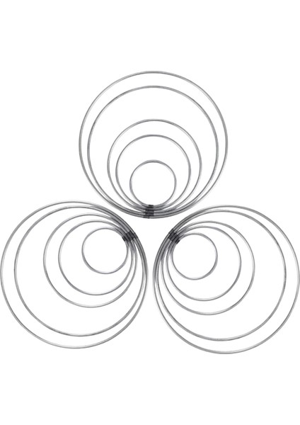 15 Adet Gümüş Dream Catcher Metal Yüzük Malzemeleri, Makrome Yüzükler, Çok Amaçlı Zanaat Projeleri Için Metal Çemberler 5 Boyutta (Yurt Dışından) modelleri