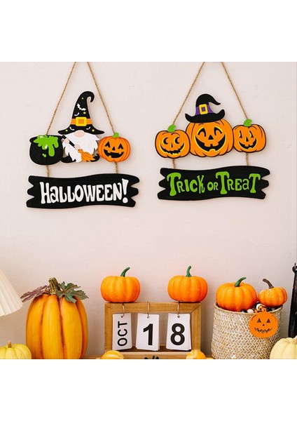 2pcs Cadılar Bayramı Asma Işaret Kabak Ahşap Asma Süsleme Kolye Kabak Gnome Plak (Yurt Dışından) fiyatları