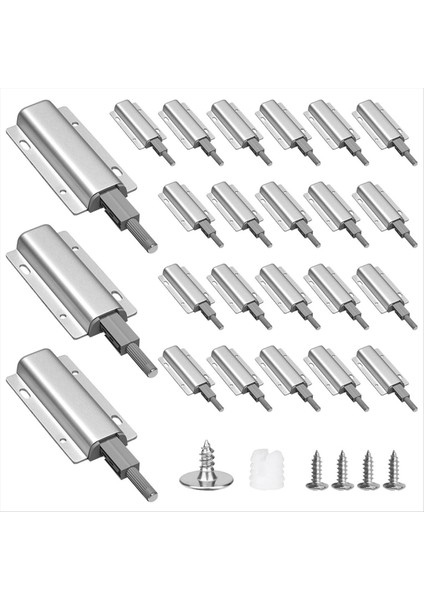 Açık Kapı Kapı Yakalamaları 24 Paket Push Mandal Dolap Için Itme Kapısı Dolap Kapısı Manyetik Kapı Mandal (Yurt Dışından)