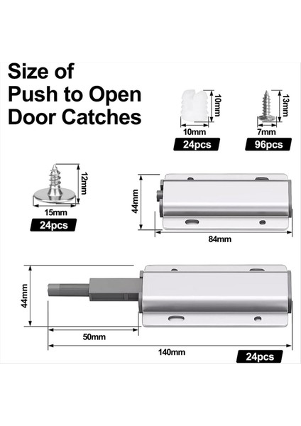 Açık Kapı Kapı Yakalamaları 24 Paket Push Mandal Dolap Için Itme Kapısı Dolap Kapısı Manyetik Kapı Mandal (Yurt Dışından) modelleri