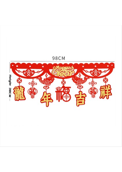 Red China Yeni Yıl Bayrağı 2024 Ejderha Bahar Festivali Çin&#39;i Kutlamak Için Şanslı Evi Dekore Etti (Yurt Dışından) indirimleri