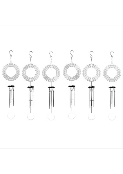 6pcs Süblimasyon Rüzgar Spinner Açık Dekor, Açık Havada Rüzgar Çanları, Anne Kadınları Için Alüminyum Tüplerle Dışarı Için Rüzgar Çanları (Yurt Dışından)