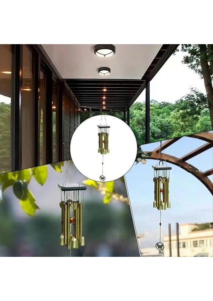 Dekoratif Rüzgar Çan 26 Inçler Ahşap Rüzgar Çanları Açık Rüzgar Çanları Melodi Sempati Bahçe Dekor Bakır Kelebek Derin (Yurt Dışından) fiyatları