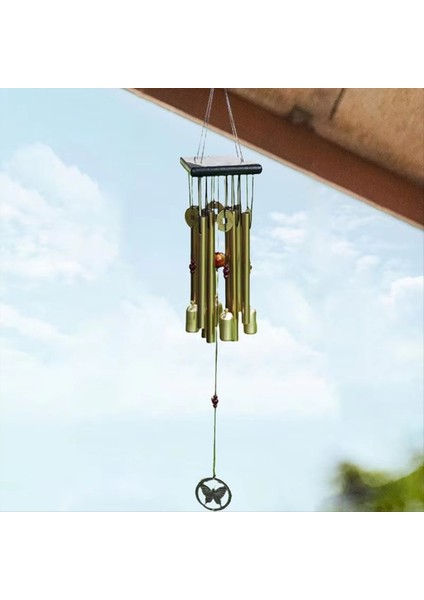 Dekoratif Rüzgar Çan 26 Inçler Ahşap Rüzgar Çanları Açık Rüzgar Çanları Melodi Sempati Bahçe Dekor Bakır Kelebek Derin (Yurt Dışından) indirimleri