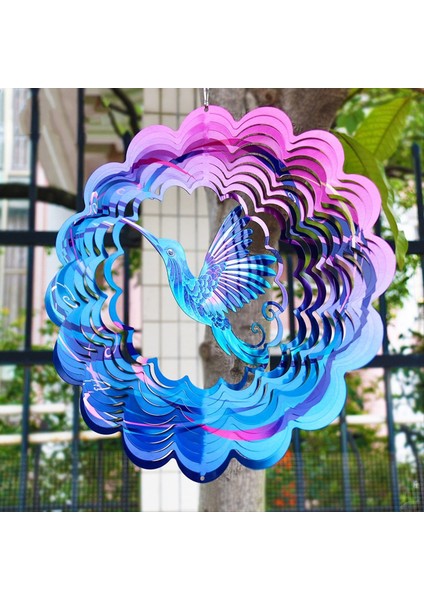 12 Inç Uçan Kuş Rüzgar Spinner Metal 3D Dönen Windchimes Lüks Sanat Bahçesi Döküm Dış Mekan Dekorasyon (Yurt Dışından)
