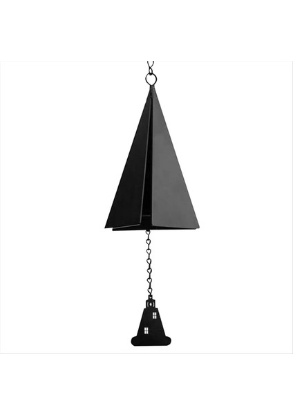 Gözetleme Kulesi Rüzgar Zil Demir Üçgen Rüzgar Zil Kolye Dekorasyonu (Yurt Dışından)