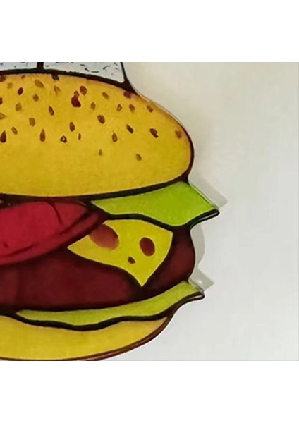 2pcs Ufo Kaçırtı Bir Hamburger Vitray Suncatcher Ufo Hamburger Asılı Cam Suncatcher (Yurt Dışından) fiyatları