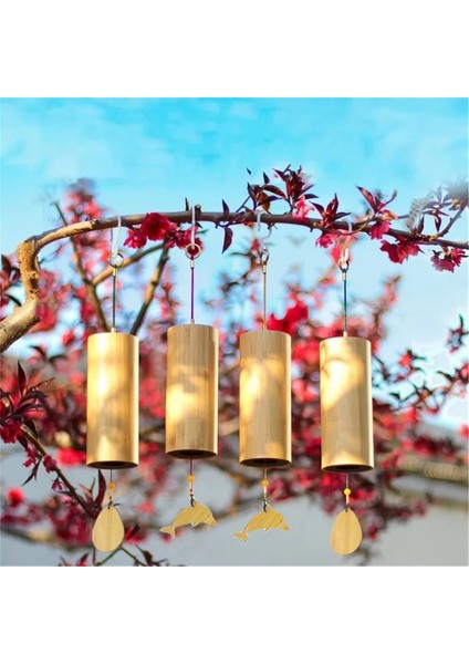 Bambu Rüzgar Çanları, Açık Bahçe Için 8 Tonlu Çubuklar, Veranda Ev Dekorasyonu - Rahatlama (Yurt Dışından) fırsatları