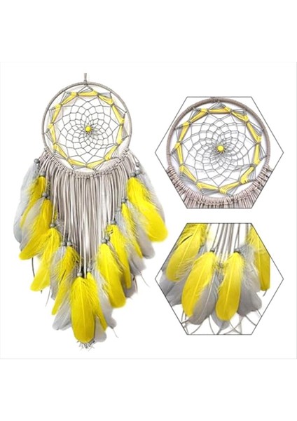 Dream Catcher El Yapımı Geleneksel Renkli Tüylü Rüya Kağıdı, Ev Duvar Dekorasyon Zanaat Süsü Decor-A Için Asılı (Yurt Dışından) fırsatları