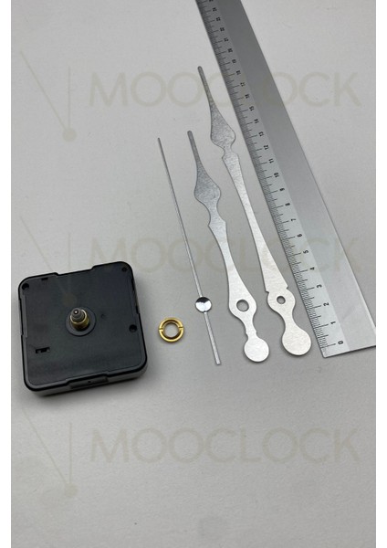 Sessiz Metal Duvar Saati Mekanizması, 14 mm Şaft, Akrep, Yelkovan, Saniye, Askısız fiyatları