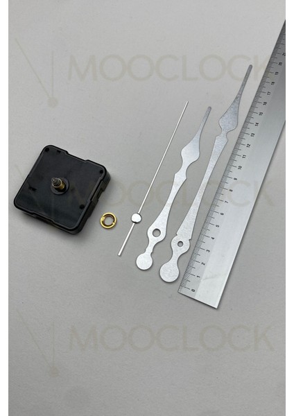 Sessiz Metal Duvar Saati Mekanizması, 14 mm Şaft, Akrep, Yelkovan, Saniye, Askısız fırsatları