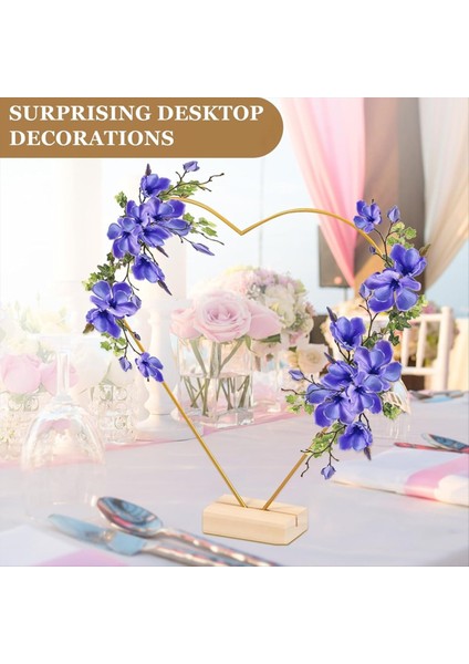 10PCS 10 Inç Metal Çiçek Çember Merkezi, Ahşap Taban, Kalp Şekli Yüzük Standı, Dekor Duvar Asma El Sanatları Için (Yurt Dışından) fiyatları