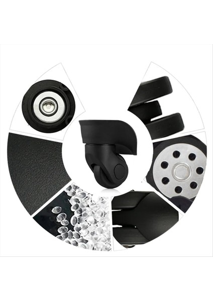 4pcs/set Yedek Bagaj Bavul Tekerlekleri Döner Evrensel Döner Tekerlek Siyah Çift Silindir Tekerlekler Açık (Yurt Dışından) indirimleri