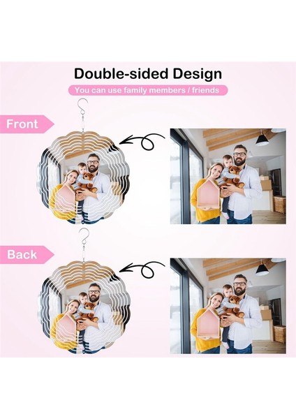 2 Adet Süblimasyon Rüzgar Spinner Boş, Kişiselleştirilmiş Fotoğraf Rüzgar Spinnerları Bahçe, 8 Inç 3D Metal Asılı Rüzgar Spinner (Yurt Dışından) fiyatları