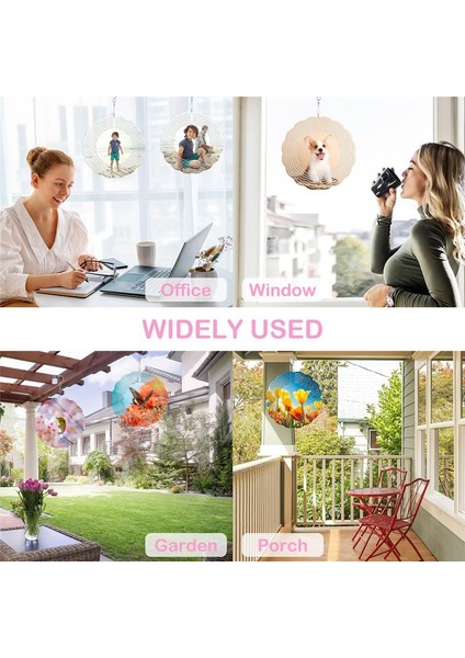 2 Adet Süblimasyon Rüzgar Spinner Boş, Kişiselleştirilmiş Fotoğraf Rüzgar Spinnerları Bahçe, 8 Inç 3D Metal Asılı Rüzgar Spinner (Yurt Dışından) indirimleri