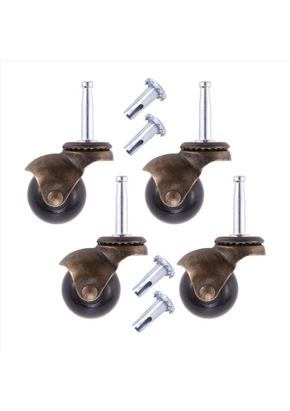 1.5 Inç Top Tekerlekleri Mobilya Tekerlekleri 8 x 38MM Montaj Gövdesi ile 4&#39;lü Set Seti (Yurt Dışından) fiyatları