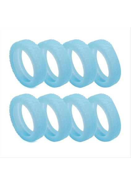 8pcs Valiz Tekerlek Kapakları, Silikon Bagaj Bölmesi Tekerlek Kapağı Çoğu 8 Spinner Tekerlek Floresan Mavisi (Yurt Dışından)