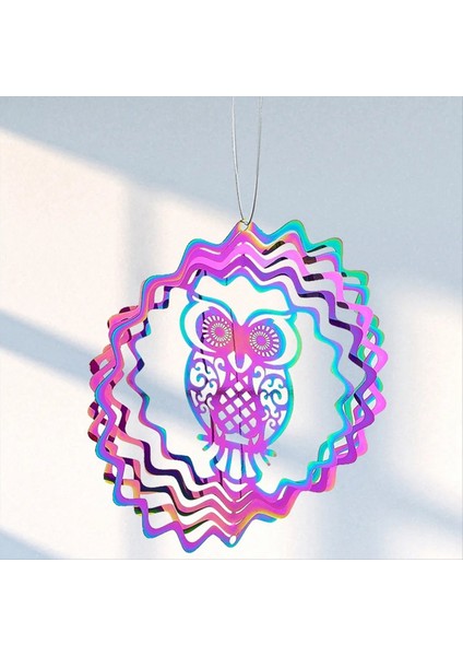 Fairy Kinetik Gradyan Renk Rüzgar Spinner Heykel 3D Rüzgar Çanları Güneş Yakalayıcı Bakan Top Spiral Kuyruk Sabitleyici (Yurt Dışından) indirimleri