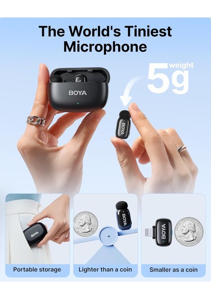 Mini-15 (2tx+1rx+Cc) Iphone-Ipad Için Gürültü Engelleyicili Kablosuz Yaka Mikrofonu Lightning Device fiyatları