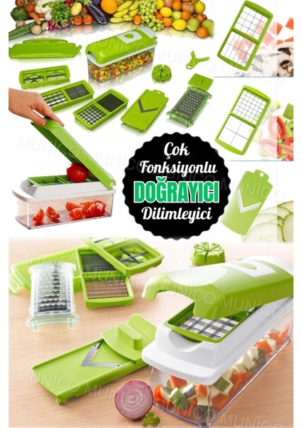 11 Parça Çok Fonksiyonlu Sebze ve Gıda Doğrama Seti, Mutfak Için Ideal fırsatları