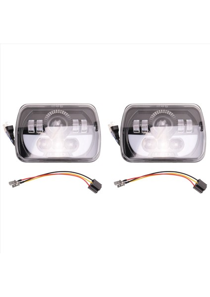 2x 300W 5x7 LED Farlar LED Mühürlü Işın Kafası Işığı Jeep Wrangler Yj Cherokee Için Yüksek Düşük Işın LED Far (Yurt Dışından)