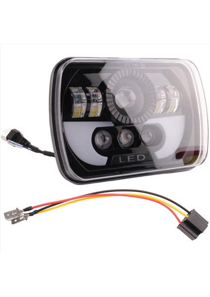 2x 300W 5x7 LED Farlar LED Mühürlü Işın Kafası Işığı Jeep Wrangler Yj Cherokee Için Yüksek Düşük Işın LED Far (Yurt Dışından) fiyatları