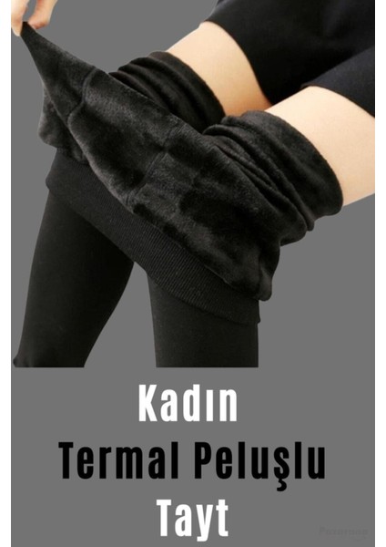 Kadın Siyah Içi Peluşlu Kışlık Termal Tayt Içlik Tayt Pantolon Tayt Koşu Taytı fırsatları