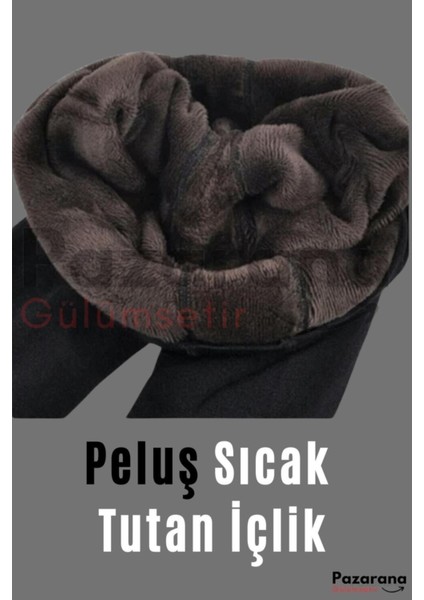 Kadın Siyah Içi Peluşlu Kışlık Termal Tayt Içlik Tayt Pantolon Tayt Koşu Taytı indirimleri