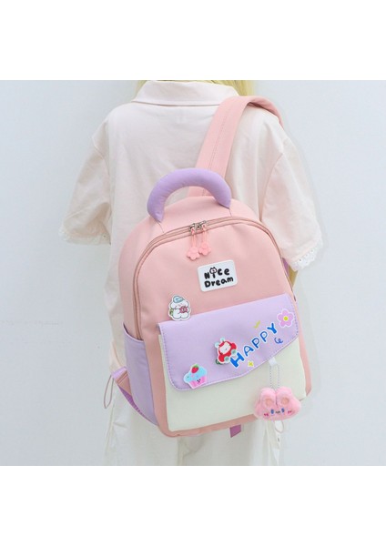 Anaokulu Okul Çantası Kız Erkek Hafif Sırt Çantası Moda Basit Gündelik Sırt Çantası (Yurt Dışından) modelleri