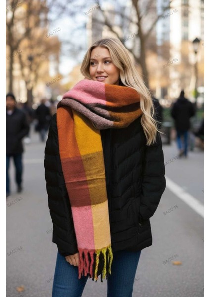 Kareli Puffy Yumuşak Dokulu Atkı ( BC-1237 ) fiyatları