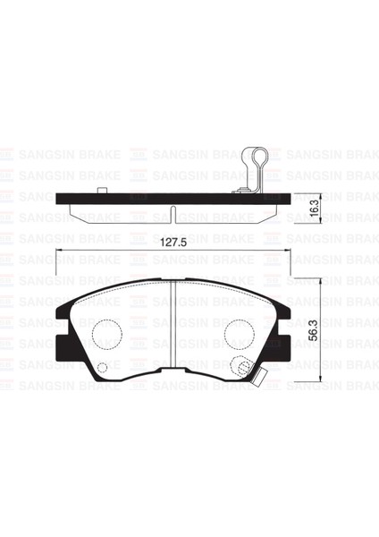 Sangsın SP1135 Ön Fren Balata Mıtsubıshı L200 2.5l 4D55 4D56 8V K14T 4x2 4x4 86-98 / L300 2.5l 4D56 8V P15V Panelvan 86-> MB500816-MR389523-MB699087