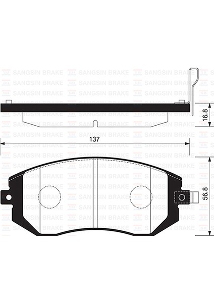 Sangsın SP1367 Ön Fren Balata Subaru Impreza 1.5l EJ15 Ge3 06-12 / Forester 2.0l EJ20 Sh 08-13 / Outback 2.0l 04-09 / Brz 2.0l Zc6 12-> / Legacy 2.0l 04-09 / Forester 2.0l EJ20 x Sg 03-08 26296SA010-2