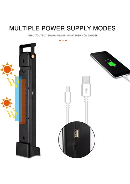 Güneş Enerjili Çok Fonksiyonlu Acil Durum Işığı - Çoklu Aydınlatma ve Şarj Modları fırsatları