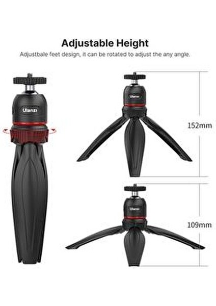 MT-17 Masaüstü Vlog Tripod Hafif Taşınabilir ve Profesyonel Kullanım için Uygun