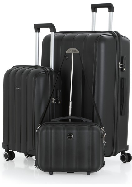 Polipropilen 3'lü Valiz Seti Büyük & Kabin & Makyaj V305