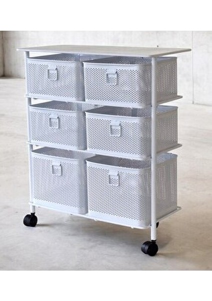 3 Katlı 6 Bölmeli Beyaz Sebzelik Mutfak İçin Dayanıklı Organizatör indirimleri