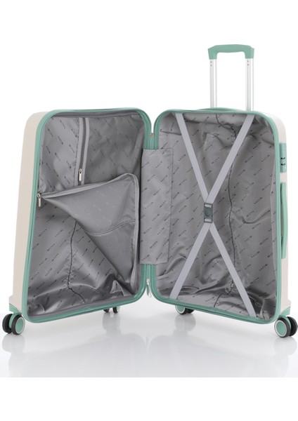 Polipropilen 3'lü Valiz Seti Büyük & Kabin & Makyaj V376