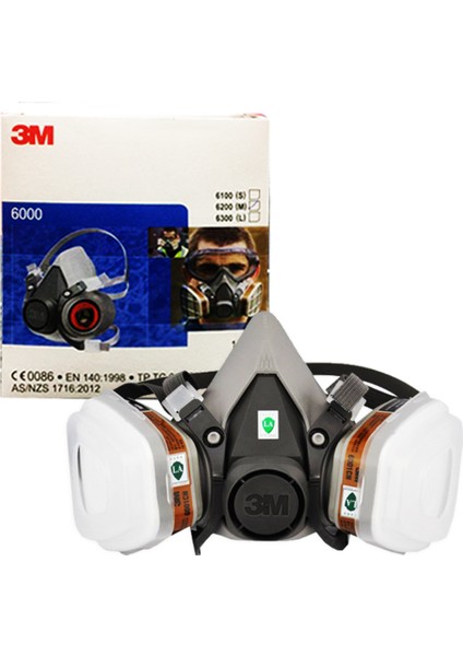 Orta Boy Gaz, Buhar ve Boya Maskesi – Çift Filtreli, Partikül ve Zararlı Buharlara Karşı Etkili Koruma, 1 Paket