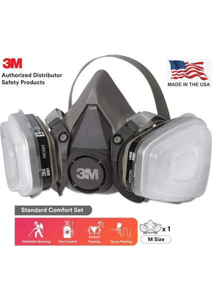 Orta Boy Gaz, Buhar ve Boya Maskesi – Çift Filtreli, Partikül ve Zararlı Buharlara Karşı Etkili Koruma, 1 Paket fırsatları