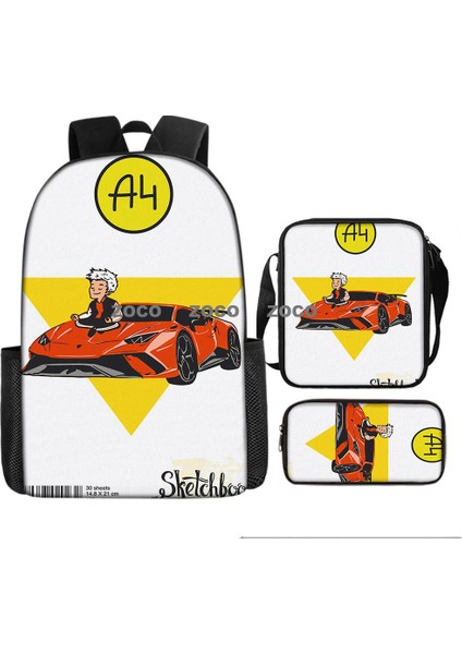 Yeni Omuz Çantası Öğrenci Okul Çantası Su Geçirmez Seyahat Çantası Seti Üç Set (Yurt Dışından)