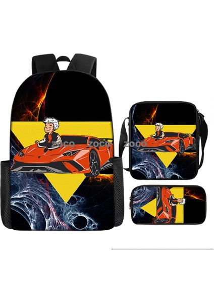 Yeni Omuz Çantası Öğrenci Okul Çantası Su Geçirmez Seyahat Çantası Seti Üç Set (Yurt Dışından)