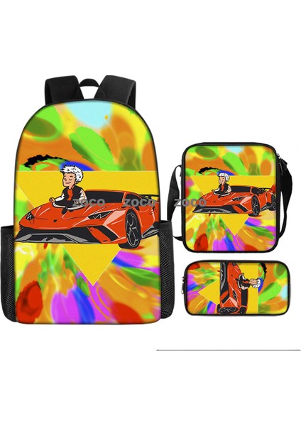 Yeni Omuz Çantası Öğrenci Okul Çantası Su Geçirmez Seyahat Çantası Seti Üç Set (Yurt Dışından)