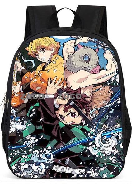 Yeni Anime Demon Slayer Öğrenci Okul Çantası Büyük Kapasiteli Kolej Tarzı Omuz Çantası (Yurt Dışından)