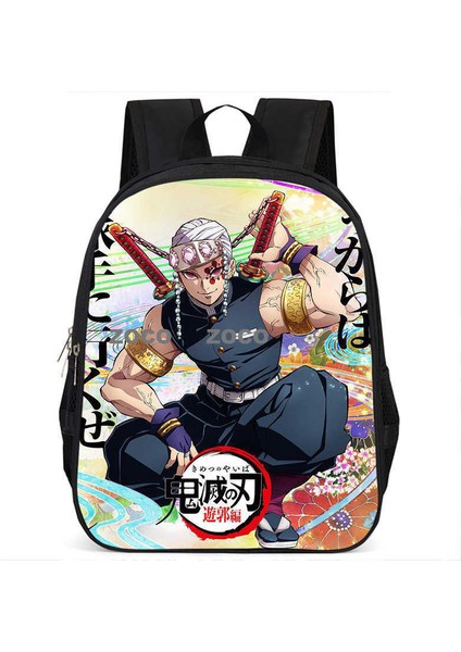 Yeni Anime Demon Slayer Öğrenci Okul Çantası Büyük Kapasiteli Kolej Tarzı Omuz Çantası (Yurt Dışından)